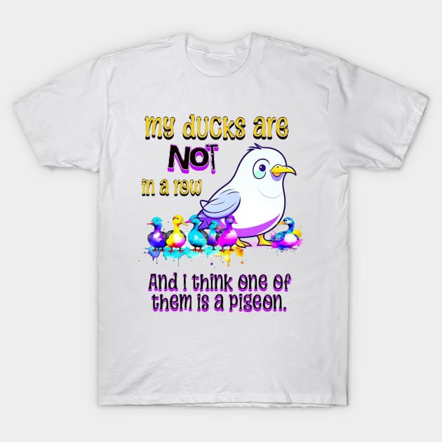 Ducks in a row (and a pigeon) T-Shirt by TempoTees